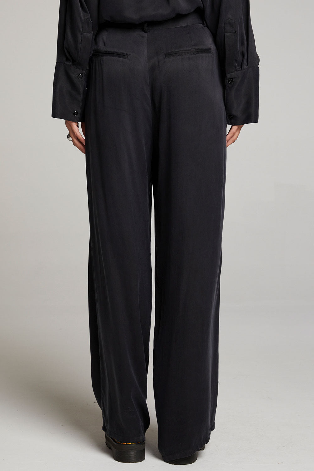 Silky Twill Roy Trouser - Licorice