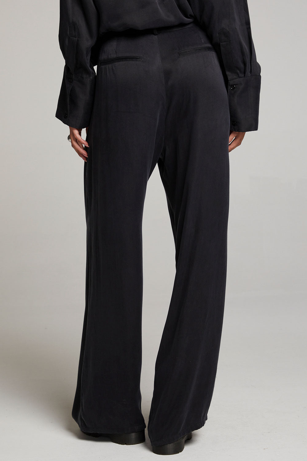 Silky Twill Roy Trouser - Licorice