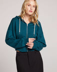 Olympic Zip Up Hoodie- Dark Sea