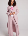 Eve Maxi Cardigan- Mauve Rose