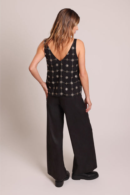 Valerie Top - Black Embroidered