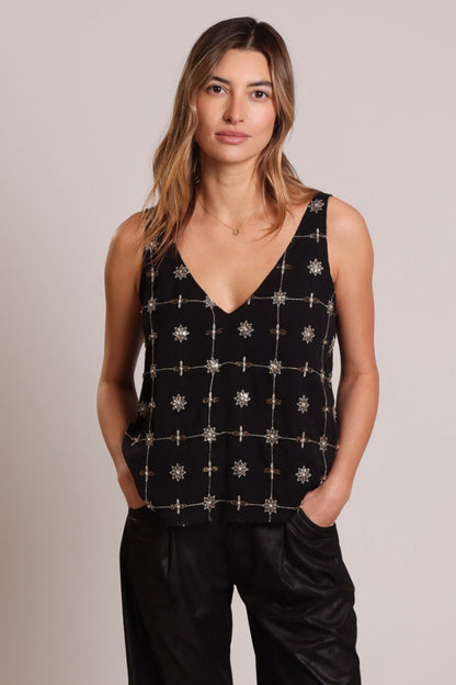 Valerie Top - Black Embroidered