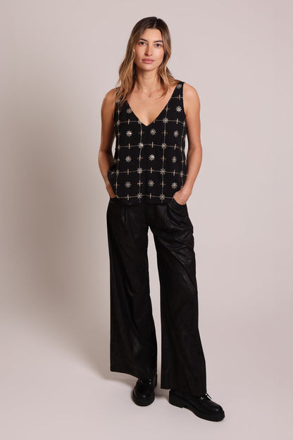 Valerie Top - Black Embroidered