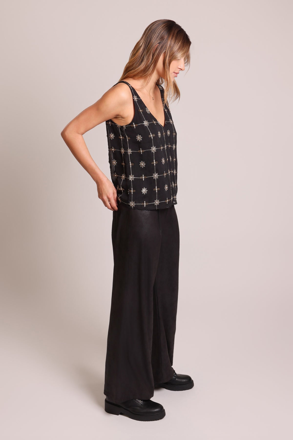 Valerie Top - Black Embroidered