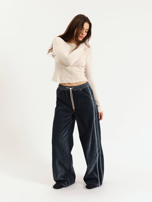 Cozy Jean Wide Leg Pull On - Sky Whisper
