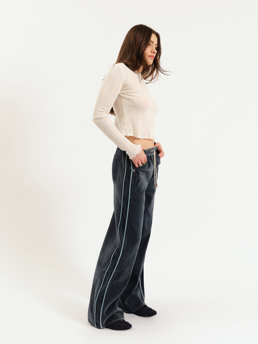Cozy Jean Wide Leg Pull On - Sky Whisper