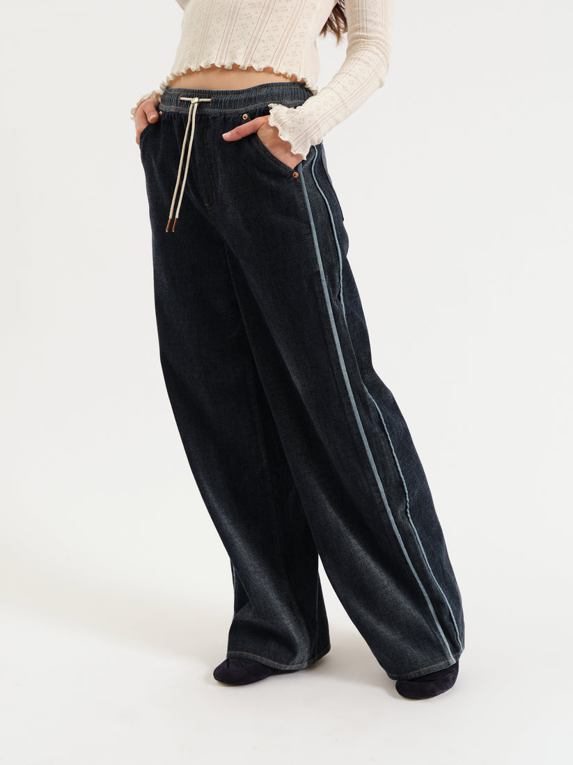 Cozy Jean Wide Leg Pull On - Sky Whisper