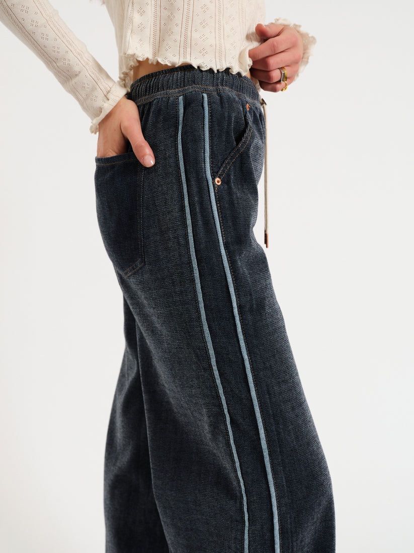 Cozy Jean Wide Leg Pull On - Sky Whisper