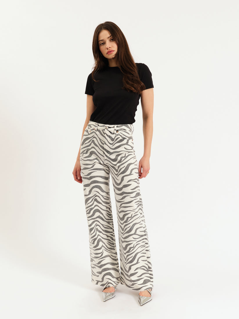 Far Out High Rise Wide Leg - Zebra