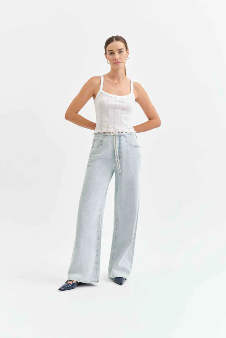 Madison Mid Rise Wide Leg - Baby Talk