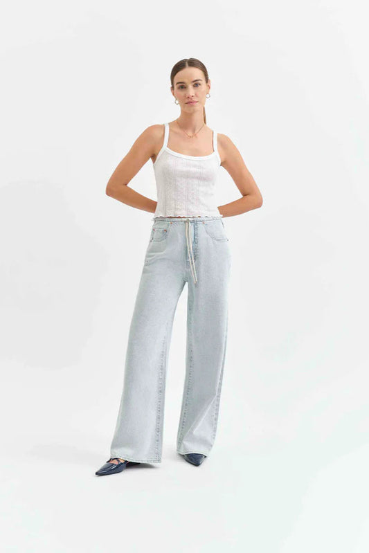 Madison Mid Rise Wide Leg - Baby Talk