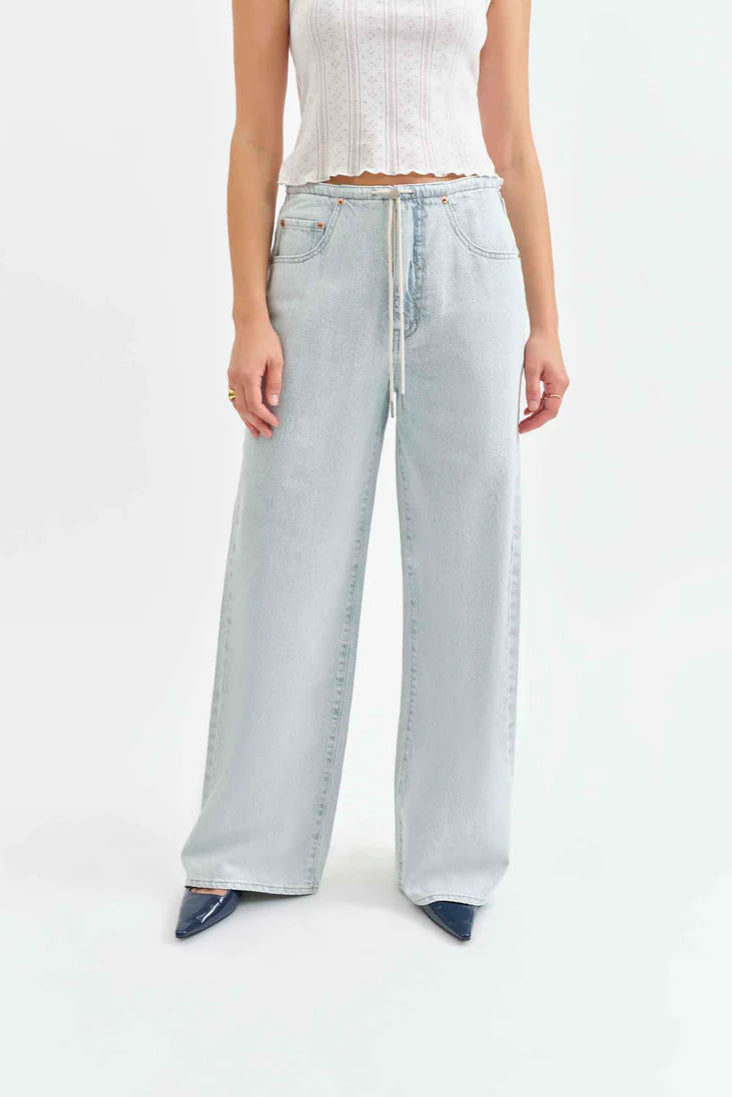 Madison Mid Rise Wide Leg - Baby Talk