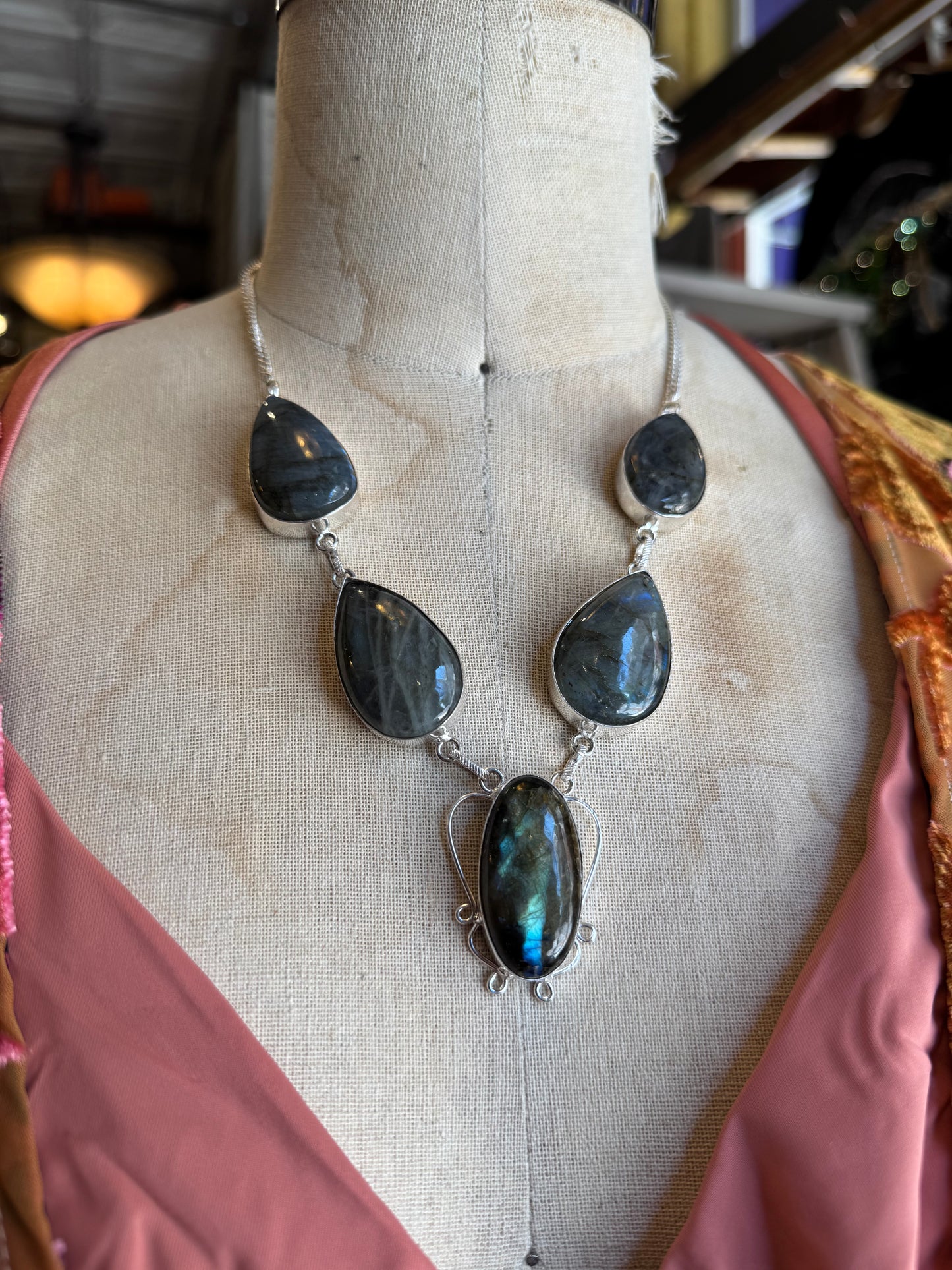 Labradorite Statement Necklace