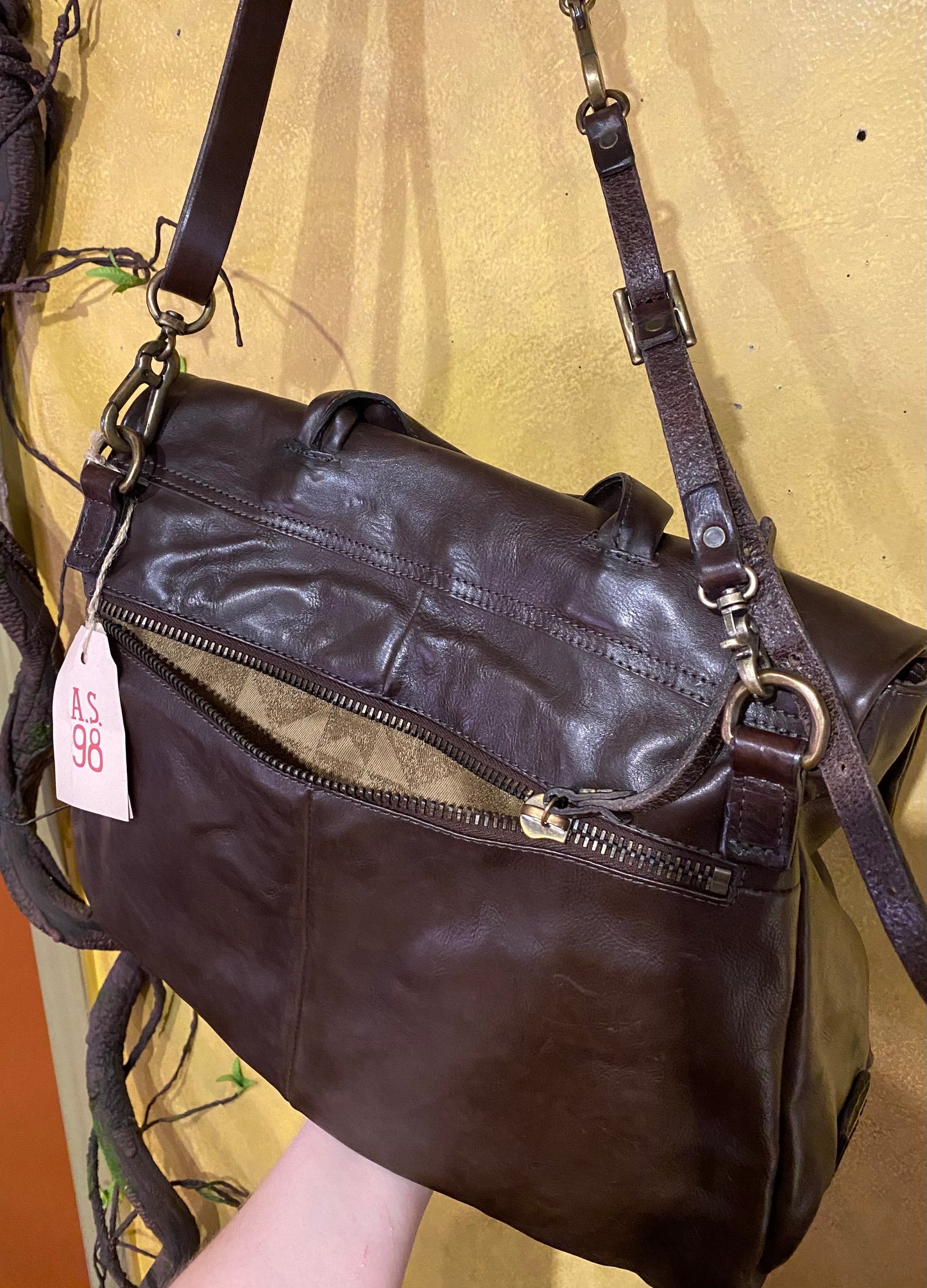 Hudde Leather Bag - Dark Brown