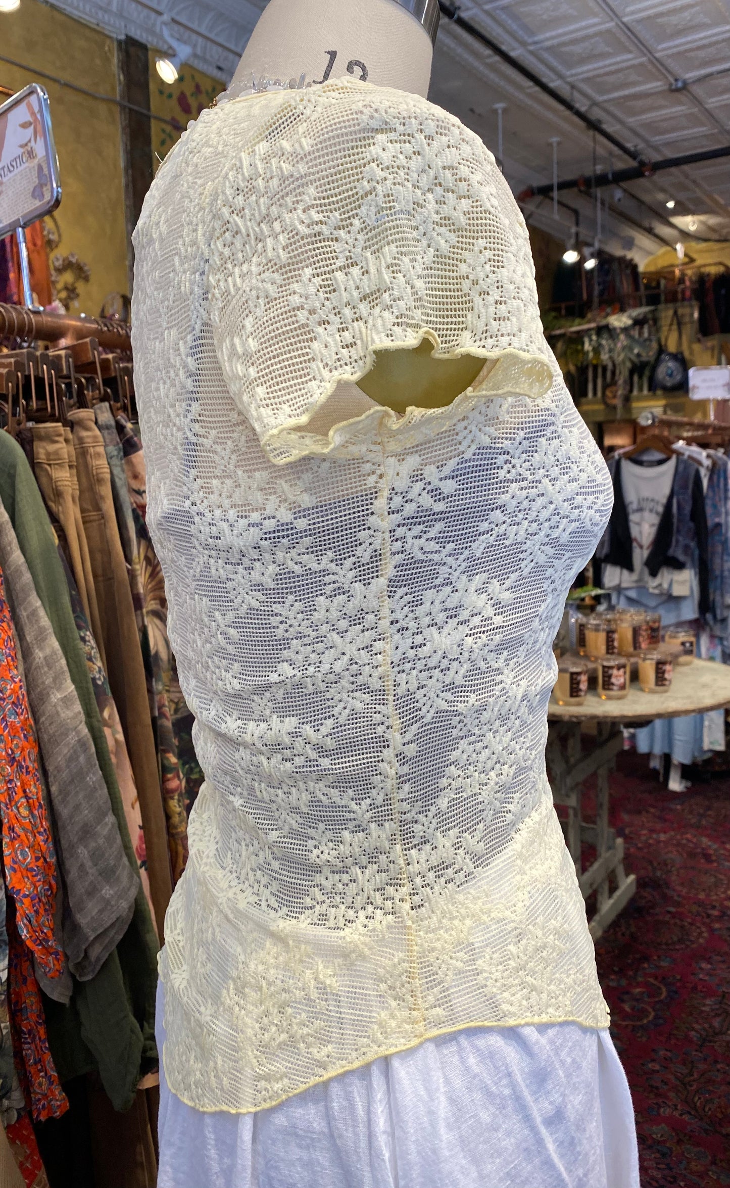 Ready To Go Lace Tee - Butter Yellow