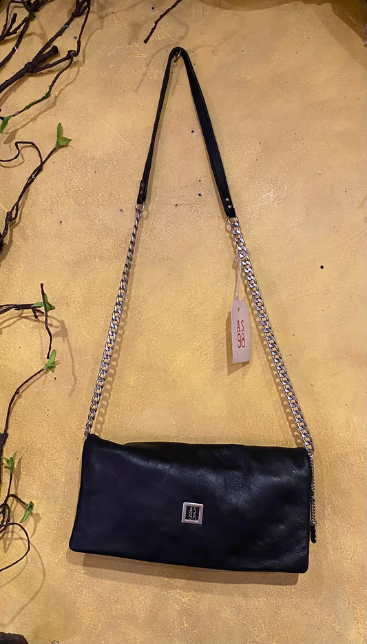 Hawkins Leather Crossbody Bag - Black