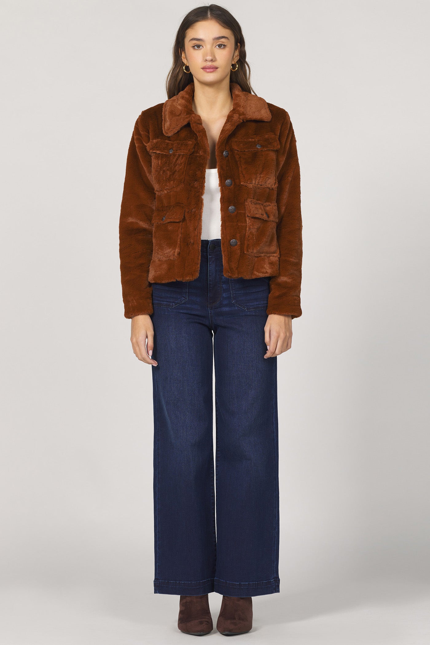 Autumn Fleece Jacket - Burning Wood