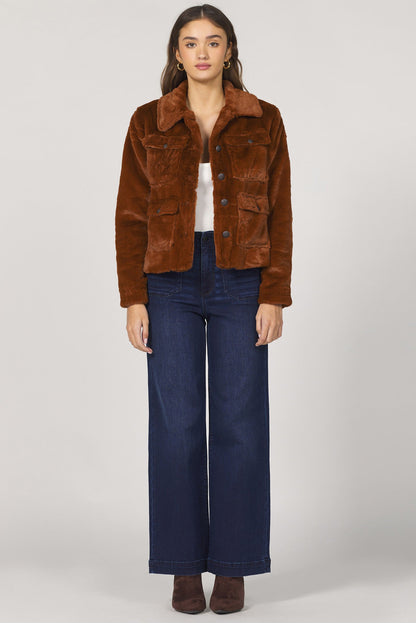 Autumn Fleece Jacket - Burning Wood