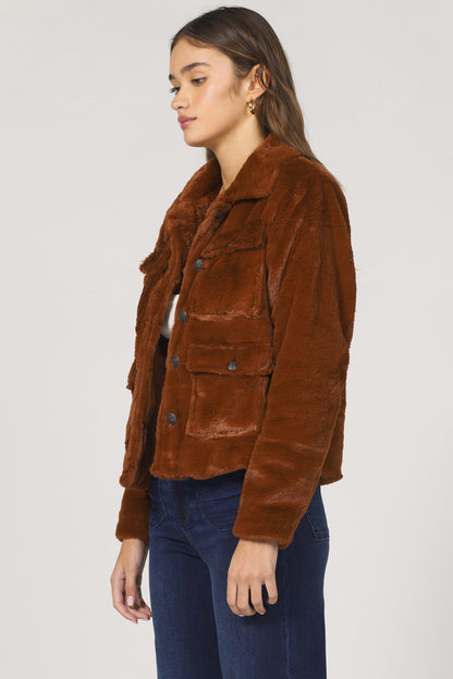 Autumn Fleece Jacket - Burning Wood