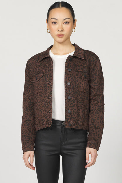 Ainsley Novelty Jacket - Brown Leopard