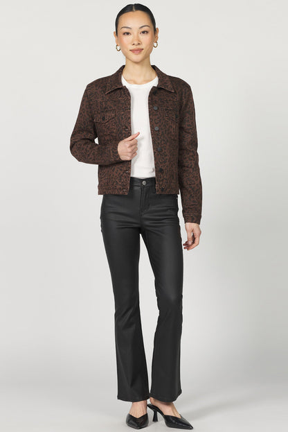 Ainsley Novelty Jacket - Brown Leopard