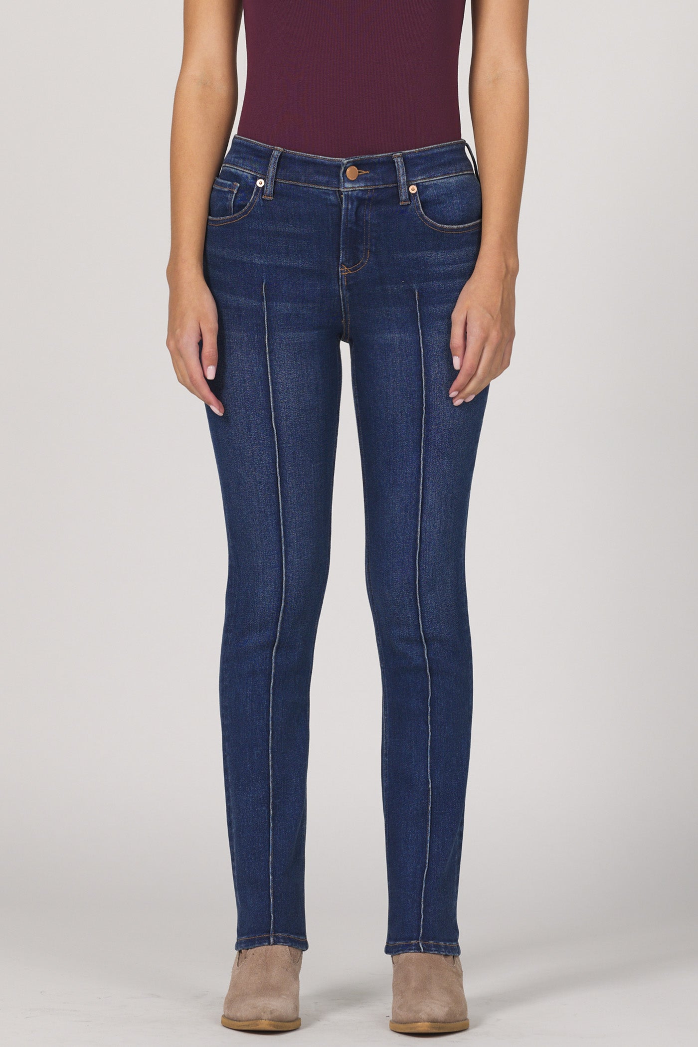 Blaire Mid Rise Straight Leg Jean - Palmira