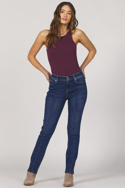 Blaire Mid Rise Straight Leg Jean - Palmira