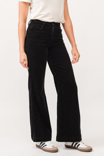 Fiona High Rise Wide Leg Pant - Black