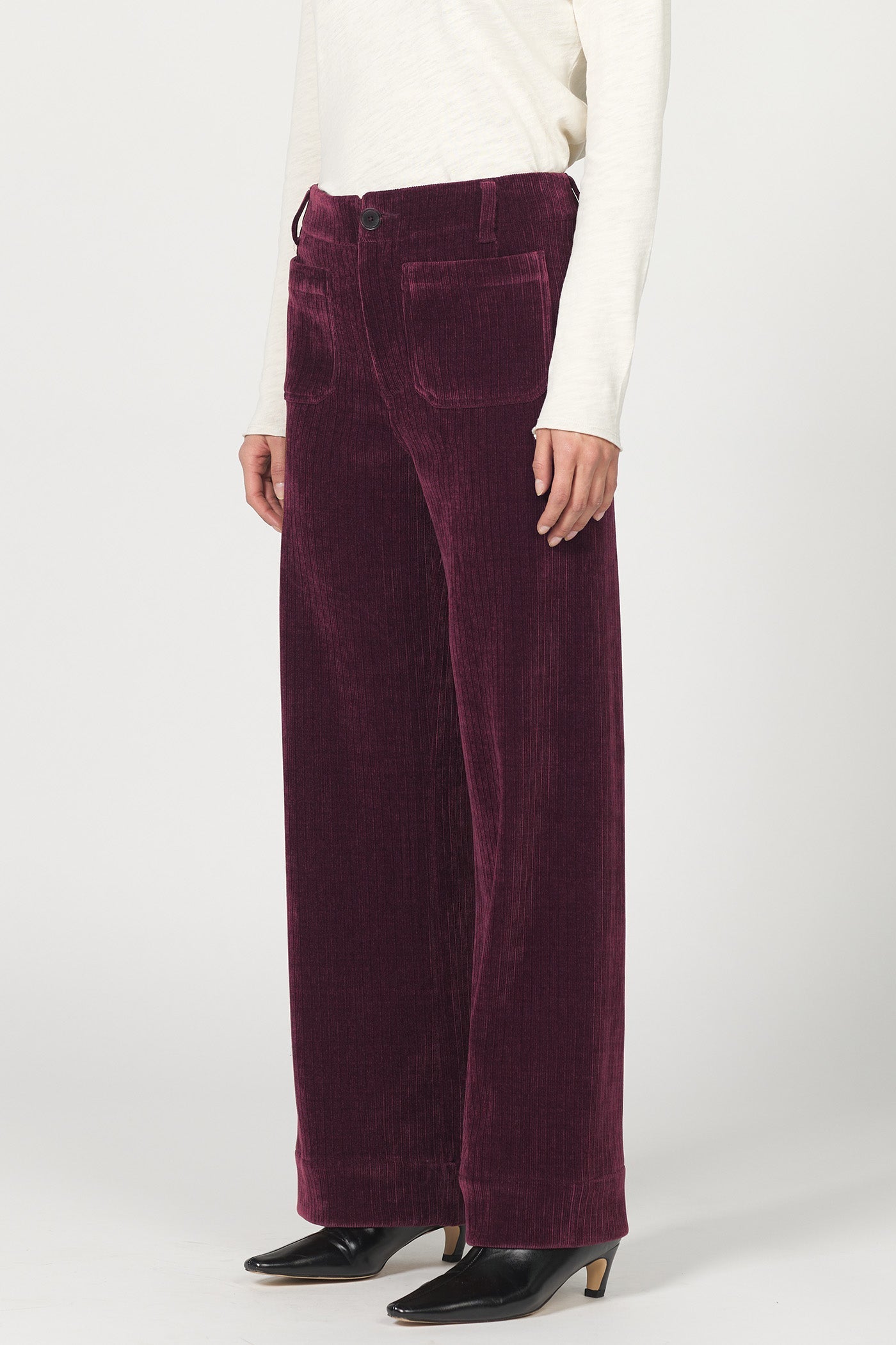 Audrey Wide Leg Corduroy Pant - Fig