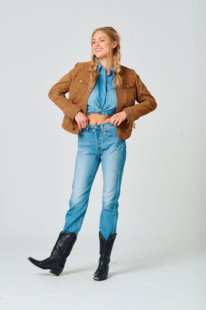 Women's Mahali RF Shacket - Dark Camel