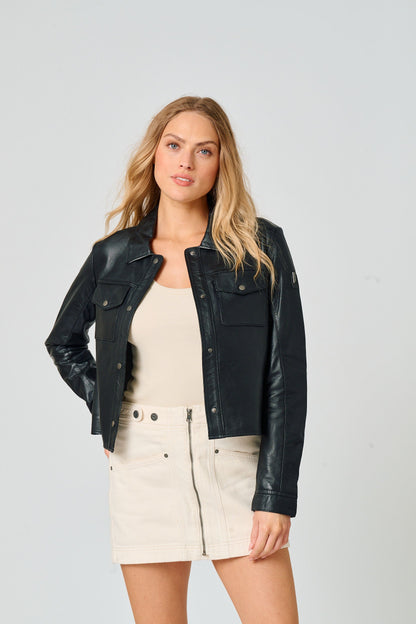 Women's Feodora RF Featherweight Bonded Snap Jacket - Black