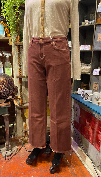 Taylor Straight Leg Denim Jean - Cabernet Cherry