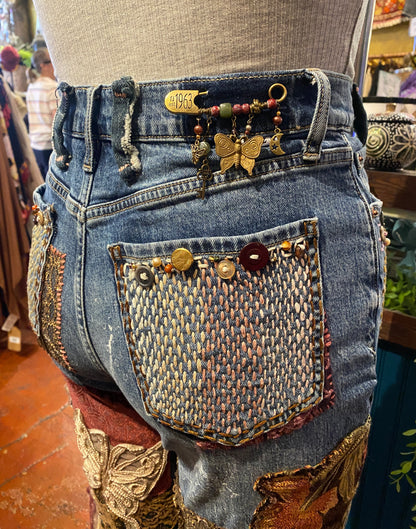 Embroidered Dreams Daze High Rise Wide Leg Jean - Savannah Pedersen*