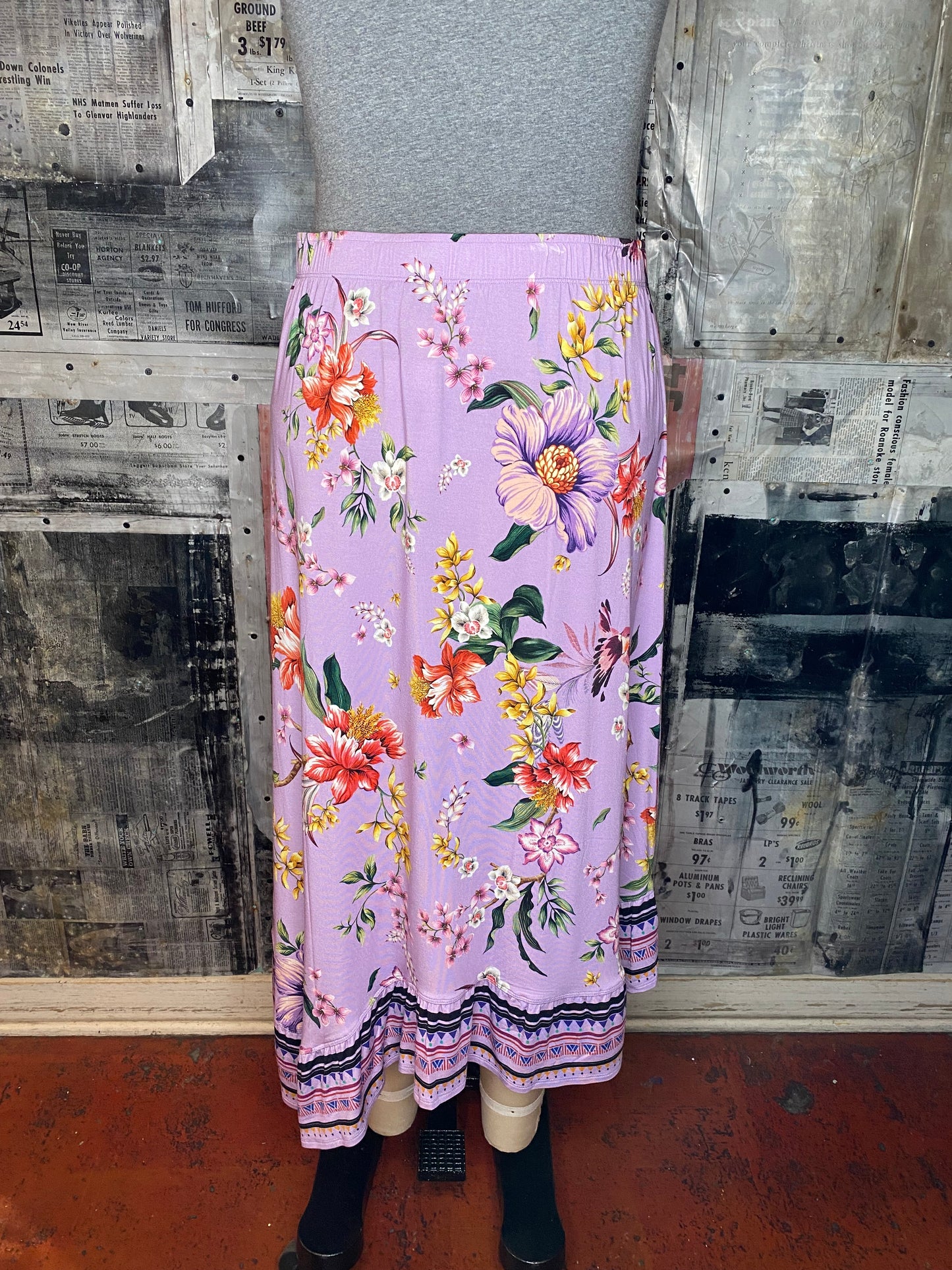 The Janie Favorite Asymmetrical Skirt - Willah Lavender