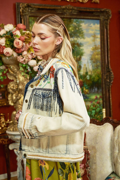 Country Queen Embellished Denim Jacket