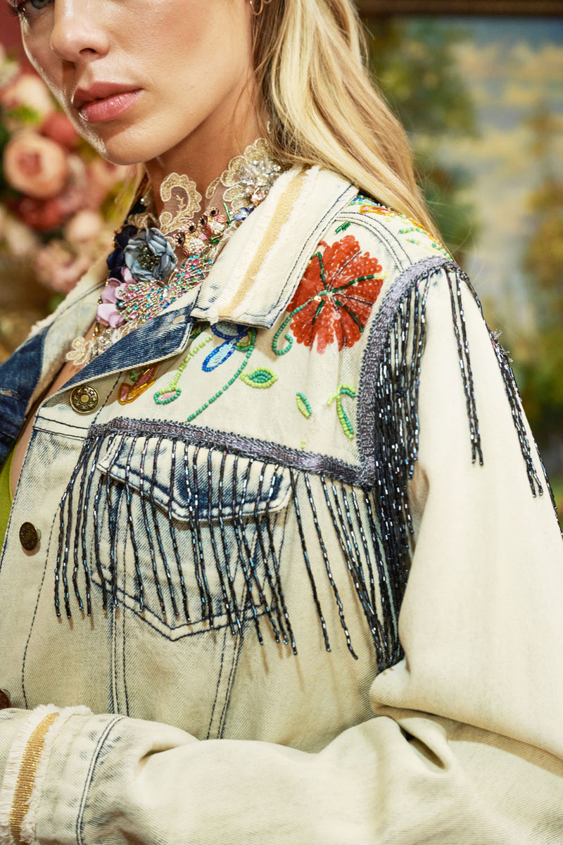 Country Queen Embellished Denim Jacket