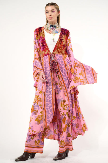 Golden Aurela Kimono - Vintage Rose