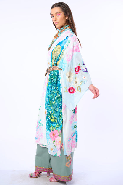 Morning Glory Kimono - White