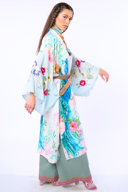 Morning Glory Kimono - White