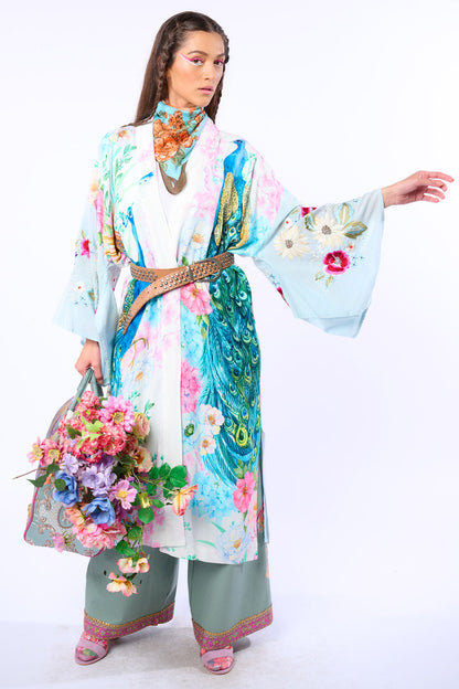 Morning Glory Kimono - White