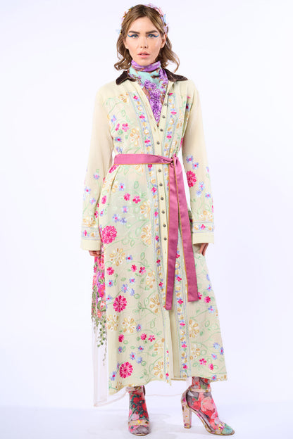 Cardellia Maxi Duster - Pastel Sage