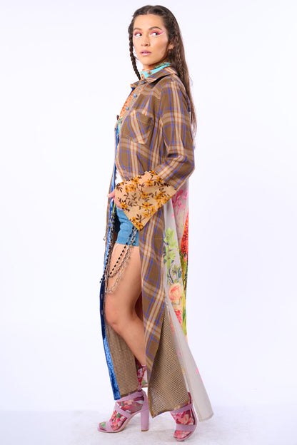 Anna Duster - Brown Plaid