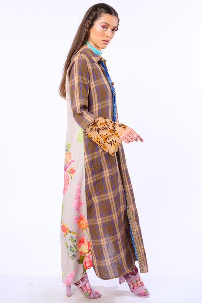 Anna Duster - Brown Plaid