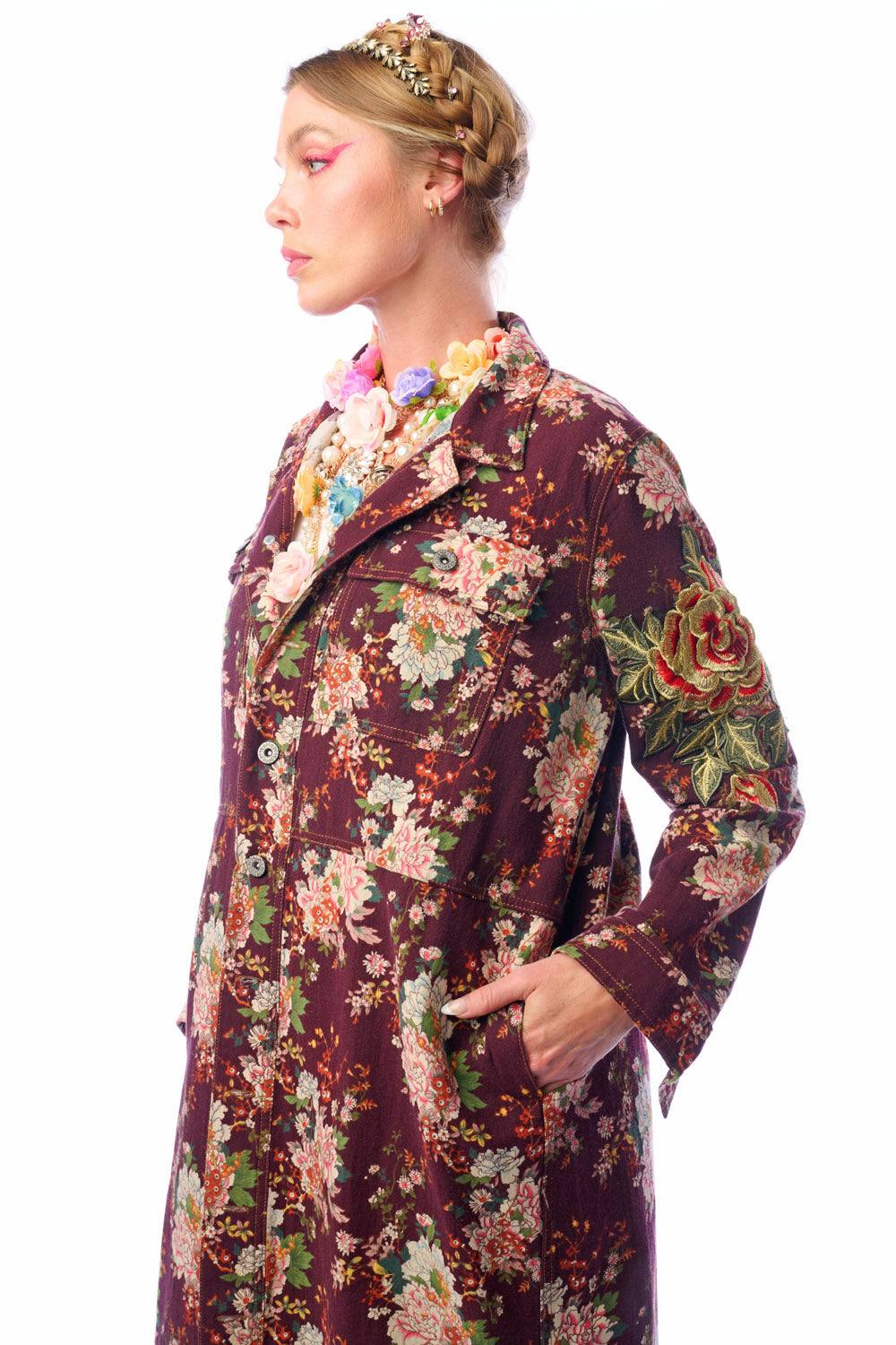 Cara Delvinge Coat - Vintage Burgundy