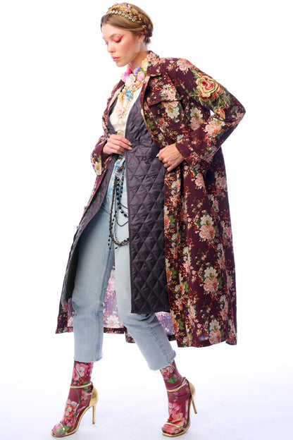 Cara Delvinge Coat - Vintage Burgundy