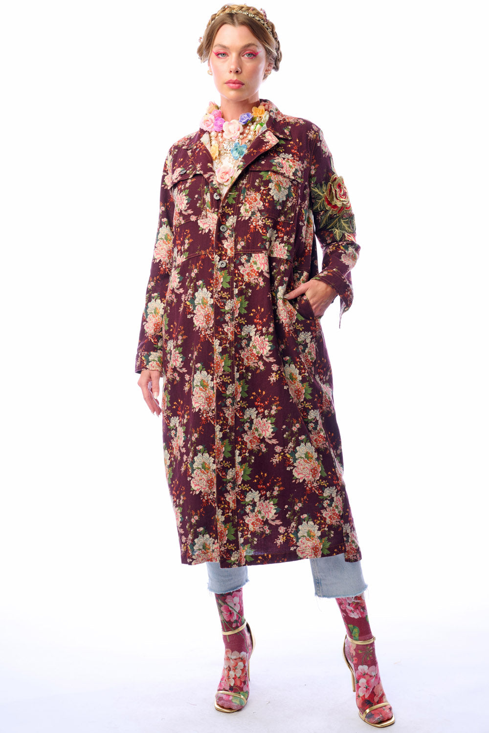 Cara Delvinge Coat - Vintage Burgundy