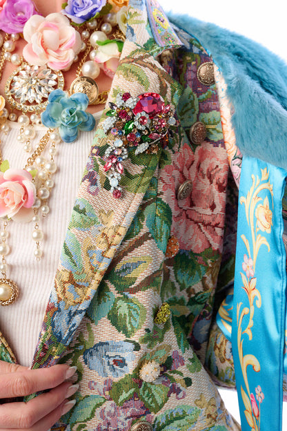 London Coat - Beige Floral