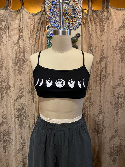 Bra Top - Moon Phase - Black