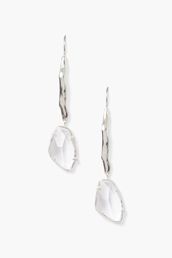 Neve Crystal Drop Earrings - Silver - La De Da