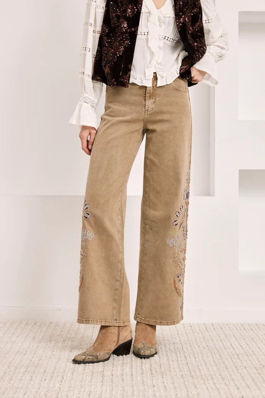 Olindra Embroidered Pants